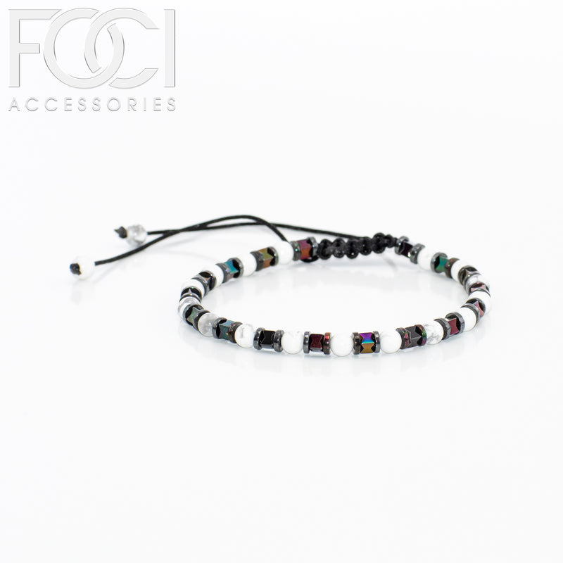 Unisex Triple Spaced Beaded Bracelet