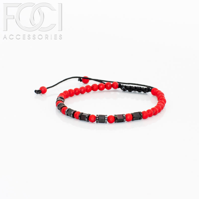 Unisex Triple Spaced Beaded Bracelet