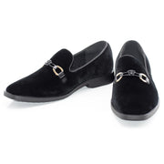 Black Velvet Designer Kid's Loafer