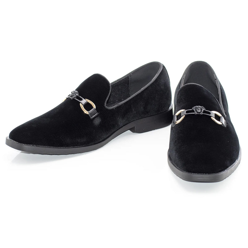 Black Velvet Designer Kid's Loafer