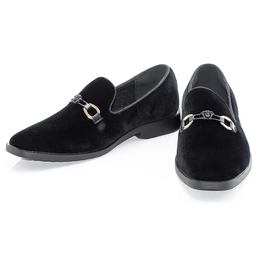 Black Velvet Designer Kid's Loafer
