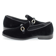 Black Velvet Designer Kid's Loafer