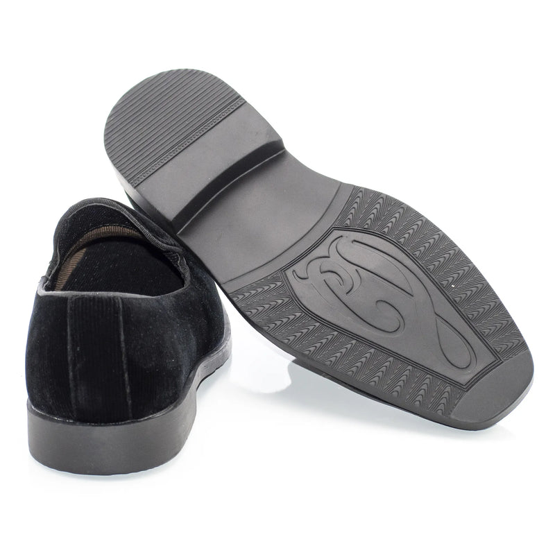 Black Velvet Designer Kid's Loafer