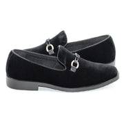 Black Velvet Designer Kid's Loafer
