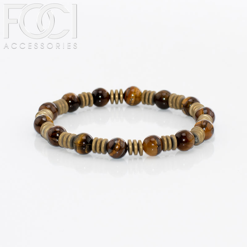 Unisex Triple Metal Beaded Spaced Bracelet