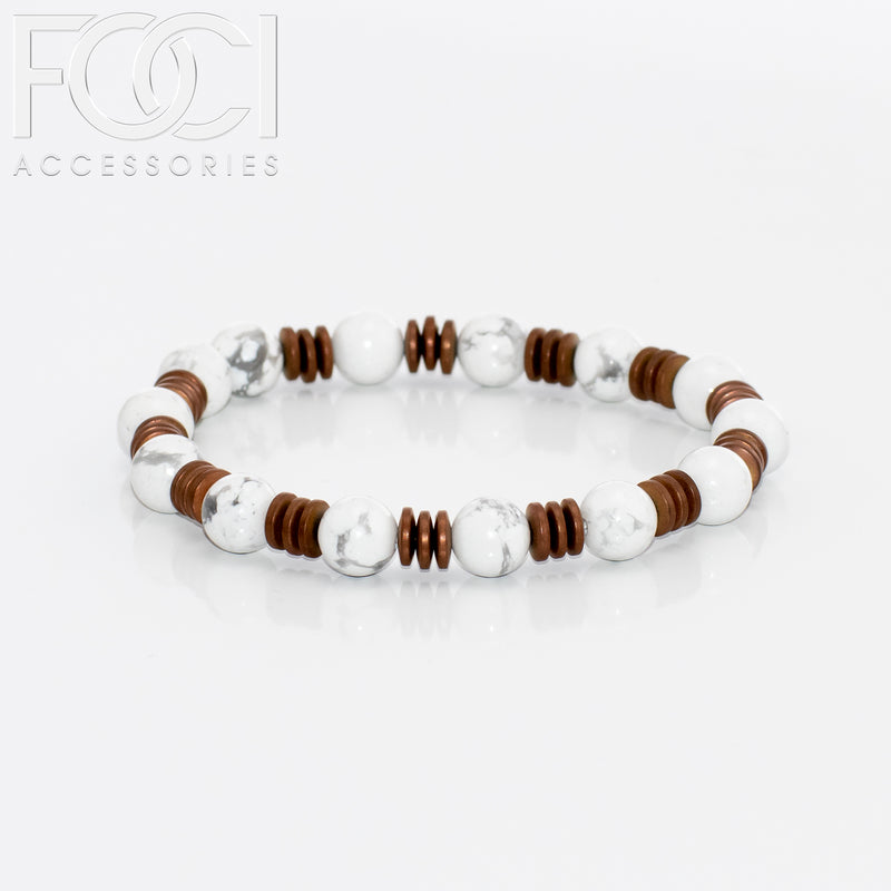 Unisex Triple Metal Beaded Spaced Bracelet