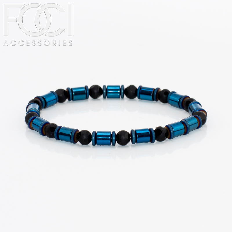 Unisex Triple Metal Beaded Spaced Bracelet