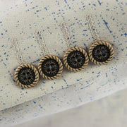 Ivory and Blue Splash 3-Piece Slim-Fit Suit Cuff