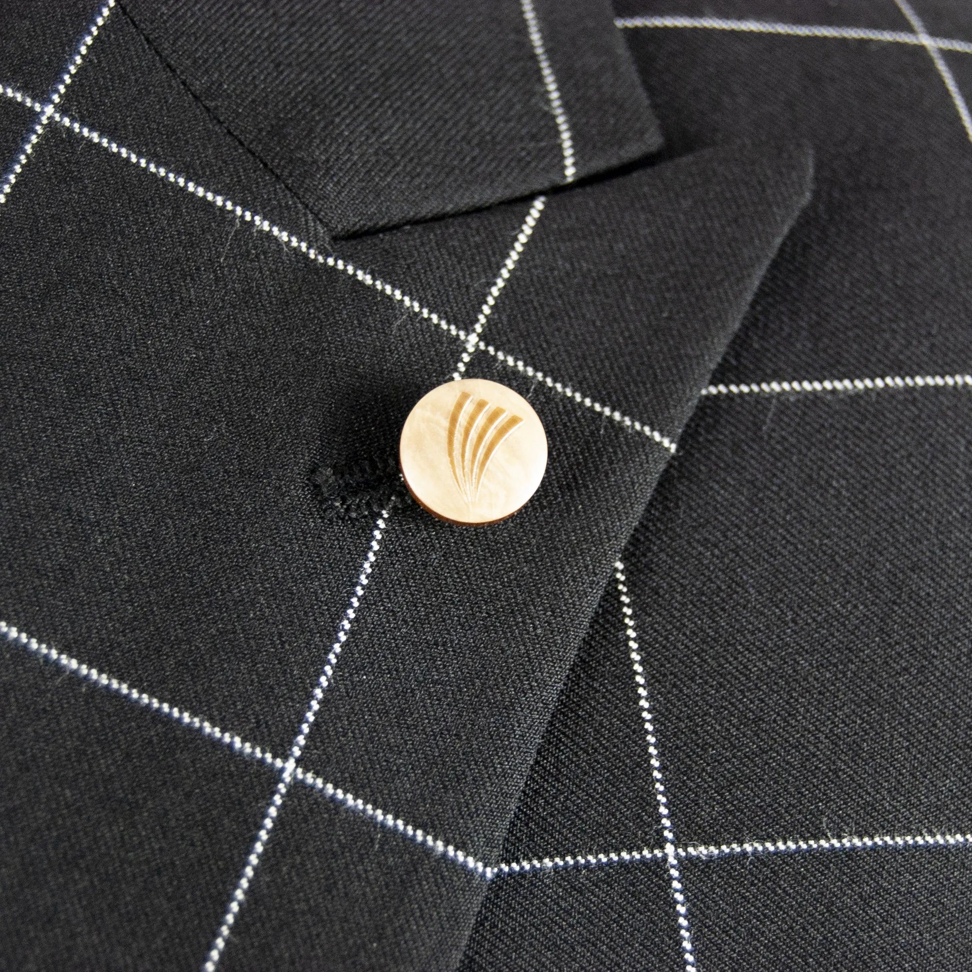 Black Checked 3-Piece Slim-Fit Suit