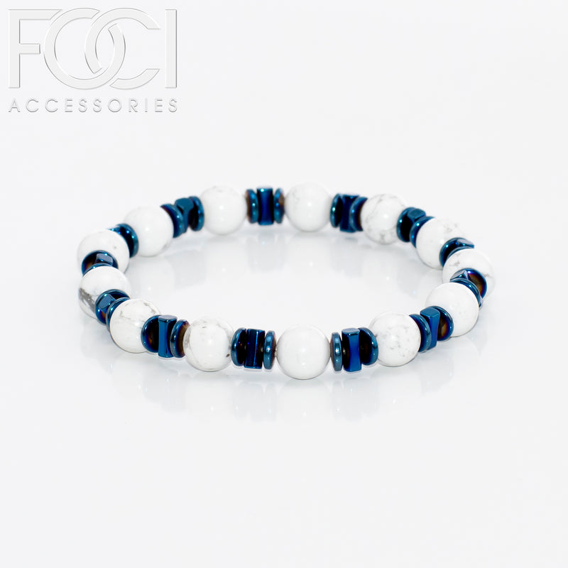 Unisex Triple Metal Beaded Spaced Bracelet