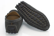 Men's Gray Moc-Toe Bit Loafer Dress Shoe