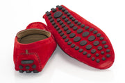 Men's Red Moc-Toe Bit Loafer Dress Shoe