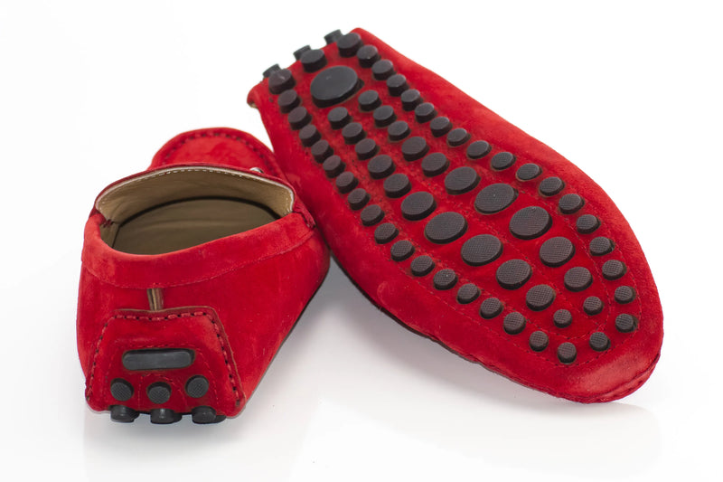 Men's Red Moc-Toe Bit Loafer Dress Shoe