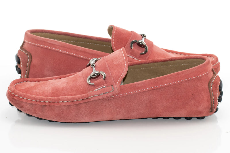 Men's Rose Pink Moc-Toe Bit Loafer Dress Shoe