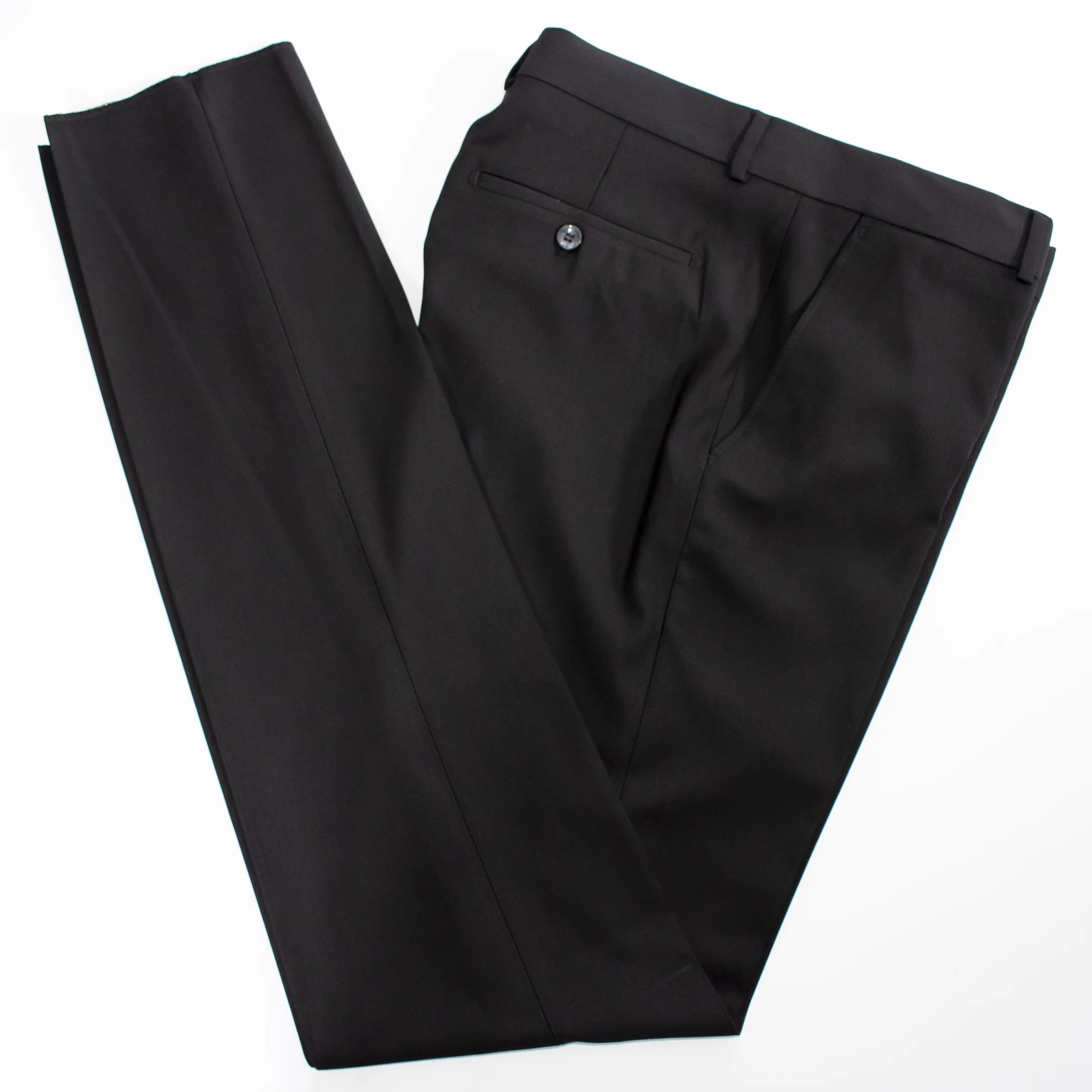 Black 2-Piece Double-Breasted Tailored-Fit Suit With Gold Buttons
