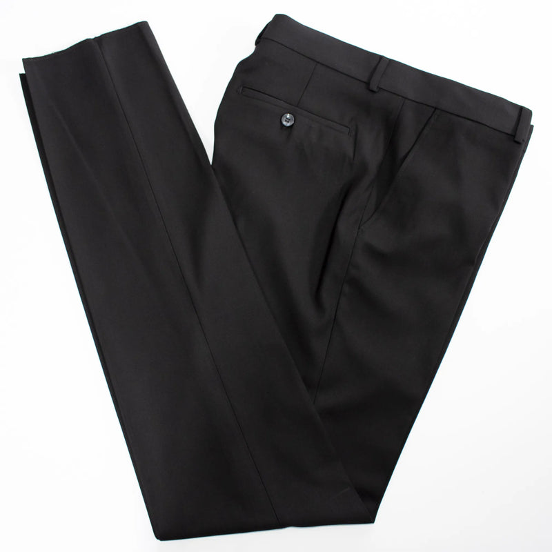 Black 2-Piece Double-Breasted Tailored-Fit Suit With Gold Buttons