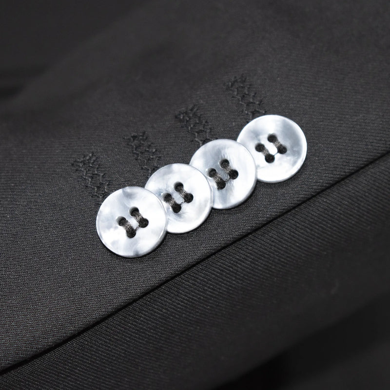 Black 2-Piece Double-Breasted Tailored-Fit Suit statement