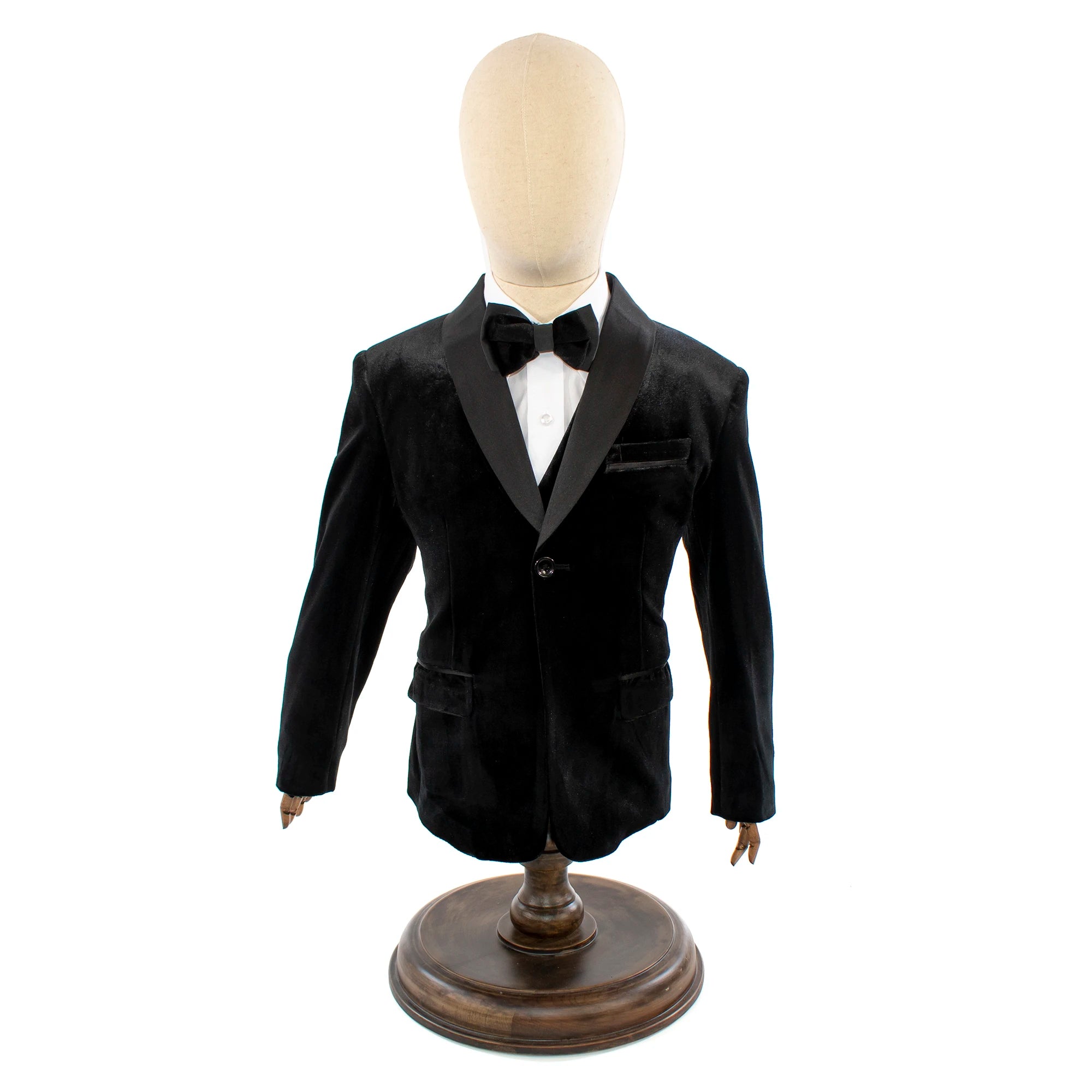 Black Velvet 3-Piece Kids Tuxedo Set