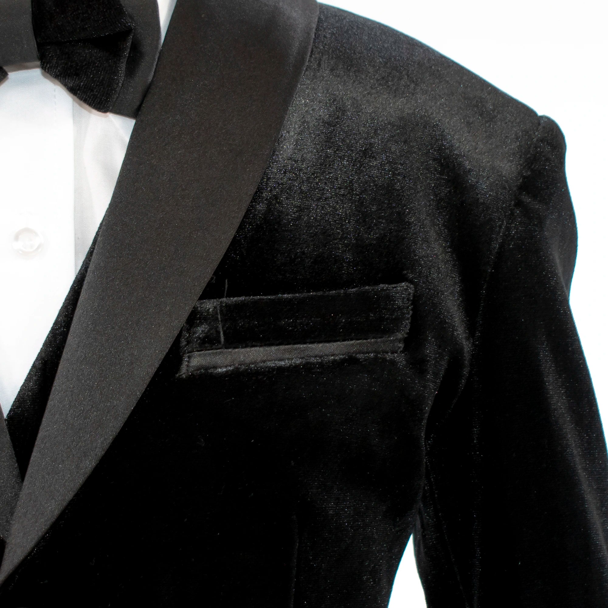 Black Velvet 3-Piece Kids Tuxedo Set