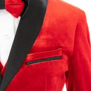 Red Velvet 3-Piece Kids Tuxedo Set