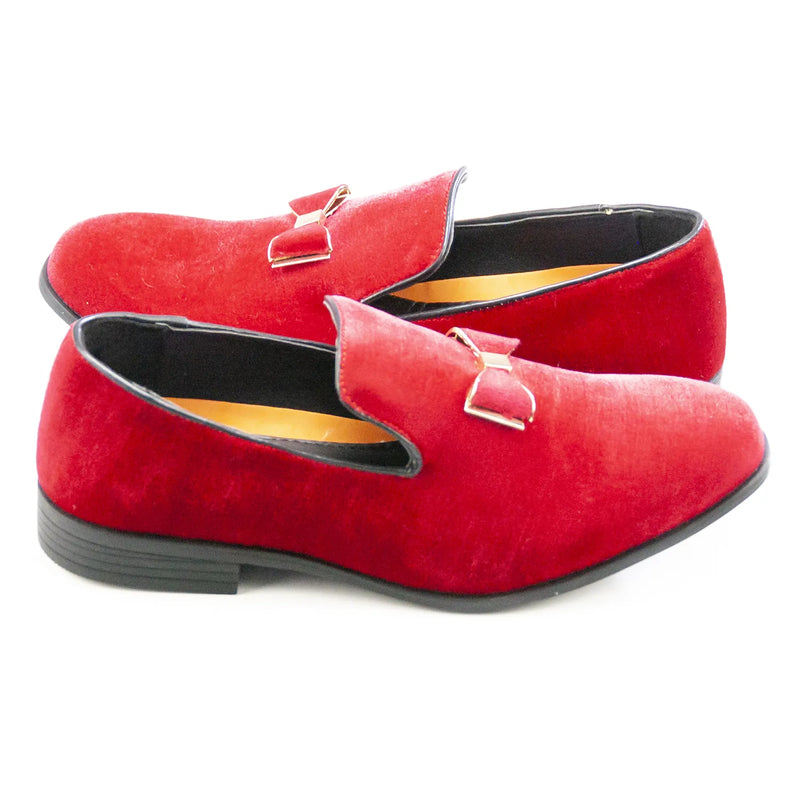 Red Velvet Kids Slip-on Loafers