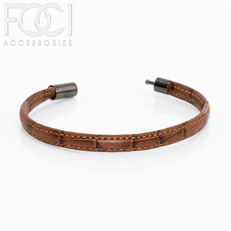 Unisex Leather Bracelet With Closure