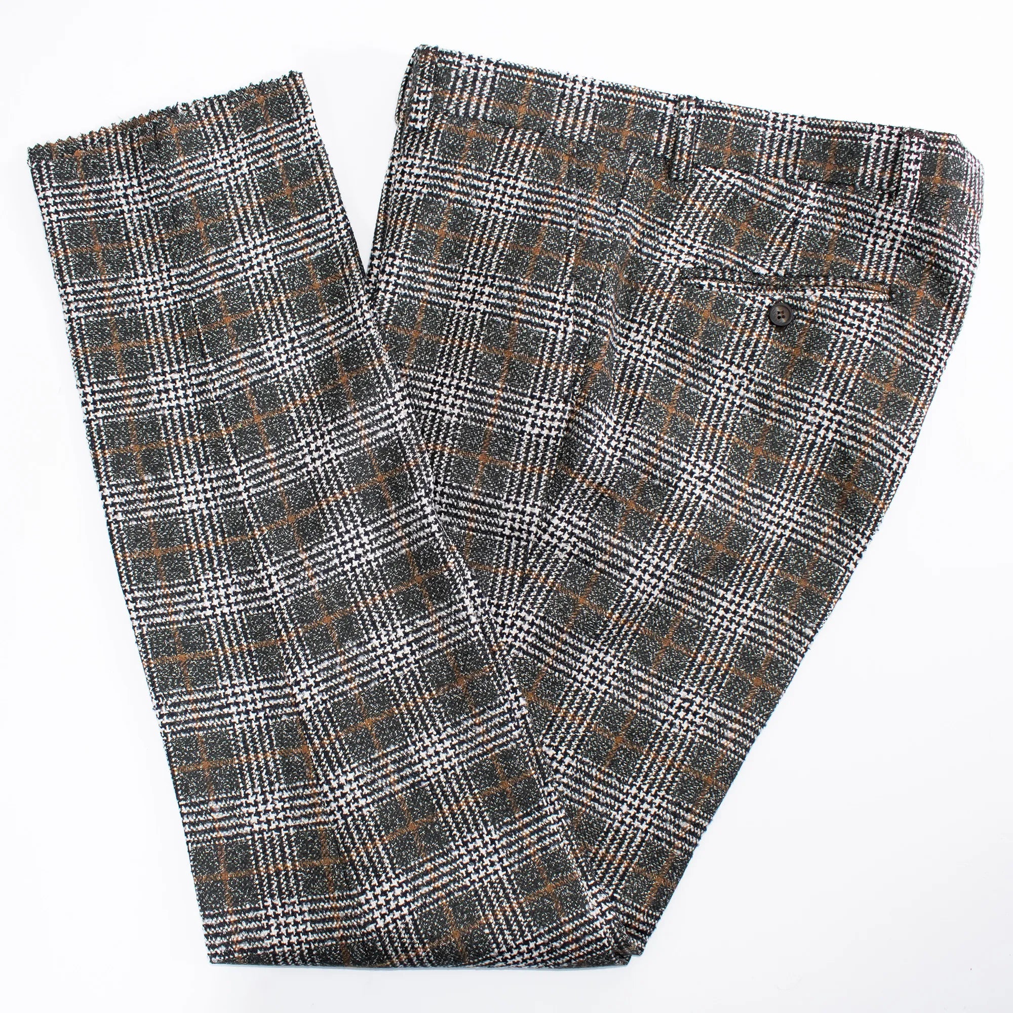 Hunter Green Plaid 3-Piece Tailored-Fit Wool Suit