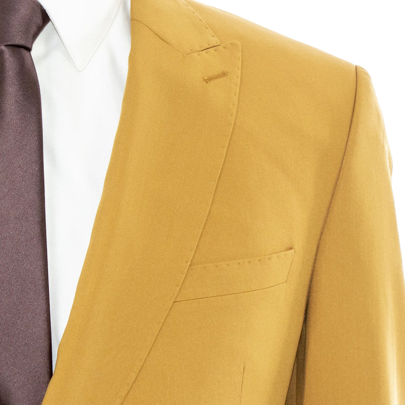 Men's Mustard Yellow 2-Piece Slim Fit Suit