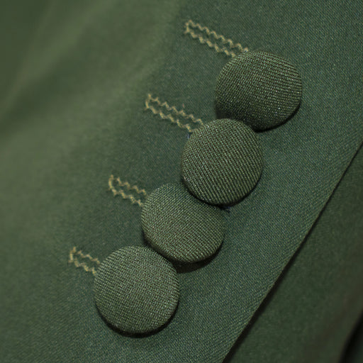 Men's Hunter Green 2-Piece Suit Button Cuffs