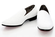 Men's White Glittered Dress Shoe