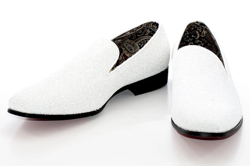 Men's White Glittered Dress Shoe