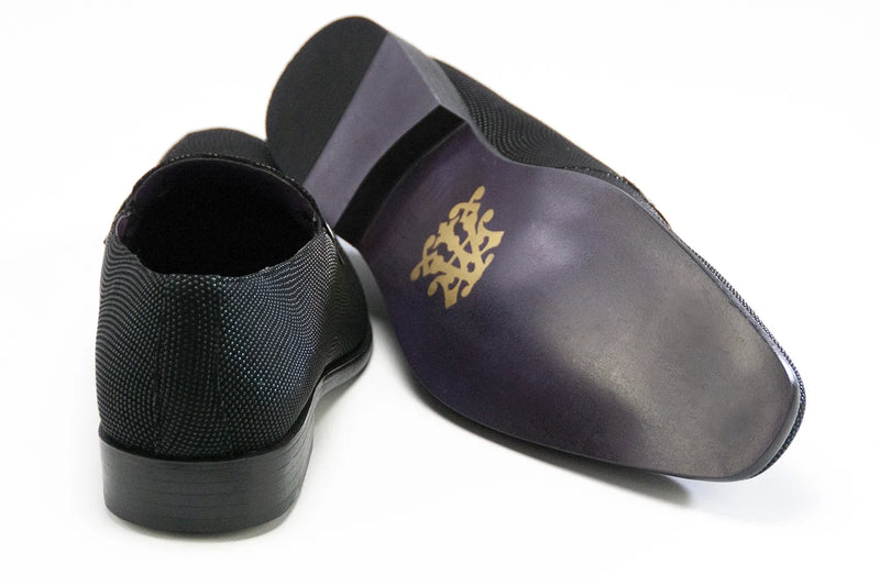 Black Beaded Smoking Loafer