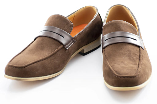 Chocolate Brown Suede Leather Penny Loafers