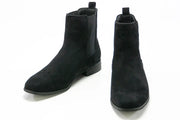 Men's Black Suede Leather Chelsea Boot Dress Shoe