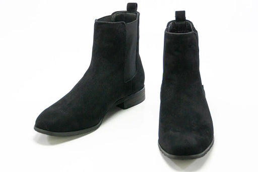 Men's Black Suede Leather Chelsea Boot Dress Shoe
