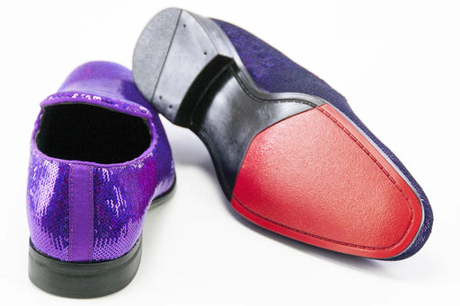 Purple Pearl Dress Loafer - Back, Sole