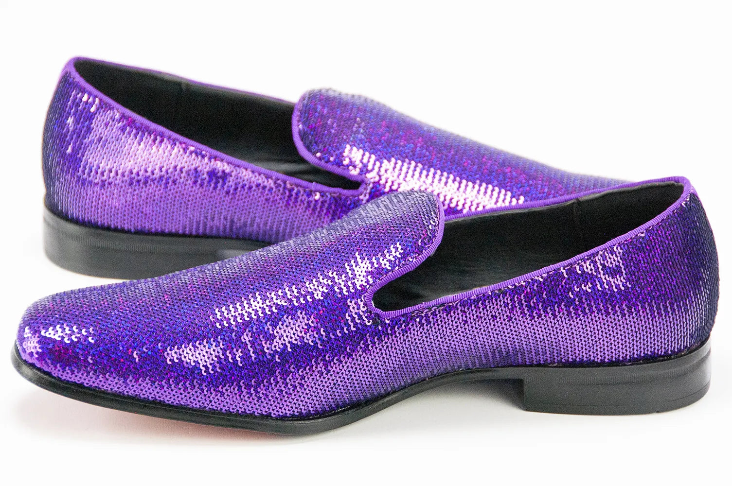 Purple Pearl Dress Loafer - Quarter, Heel
