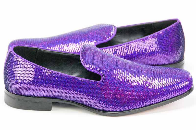 Purple Pearl Dress Loafer - Quarter, Heel