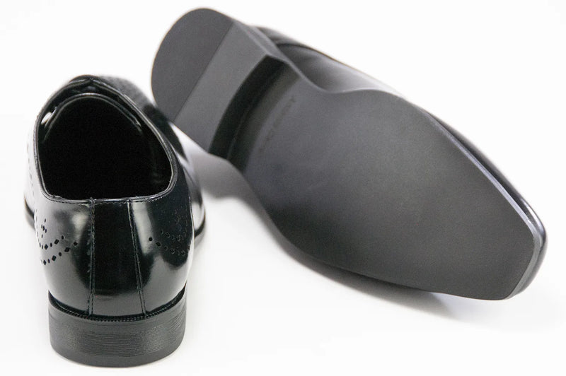 Black Leather Dress Lace-Ups