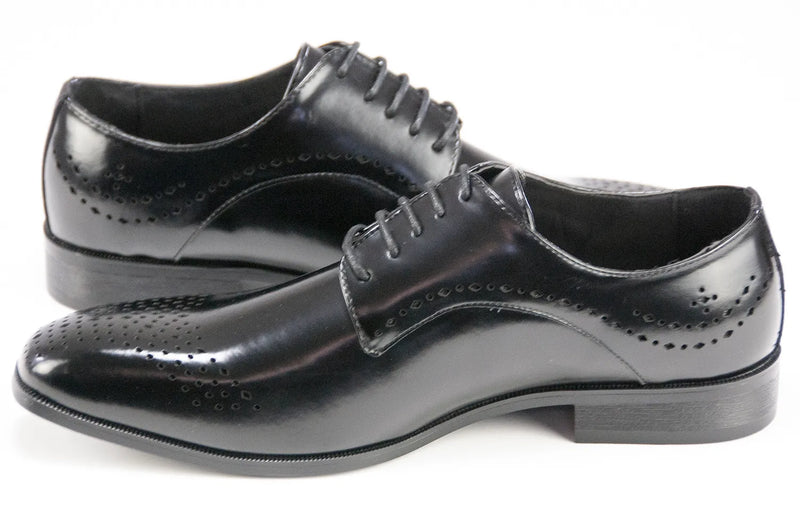 Black Leather Dress Lace-Ups