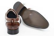 Cognac & White Wingtip Dress Lace-Ups