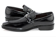 Men's Black PU Leather Bit-Loafer Dress Shoe