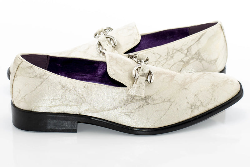 Champagne Distressed Bit Smoking Loafer