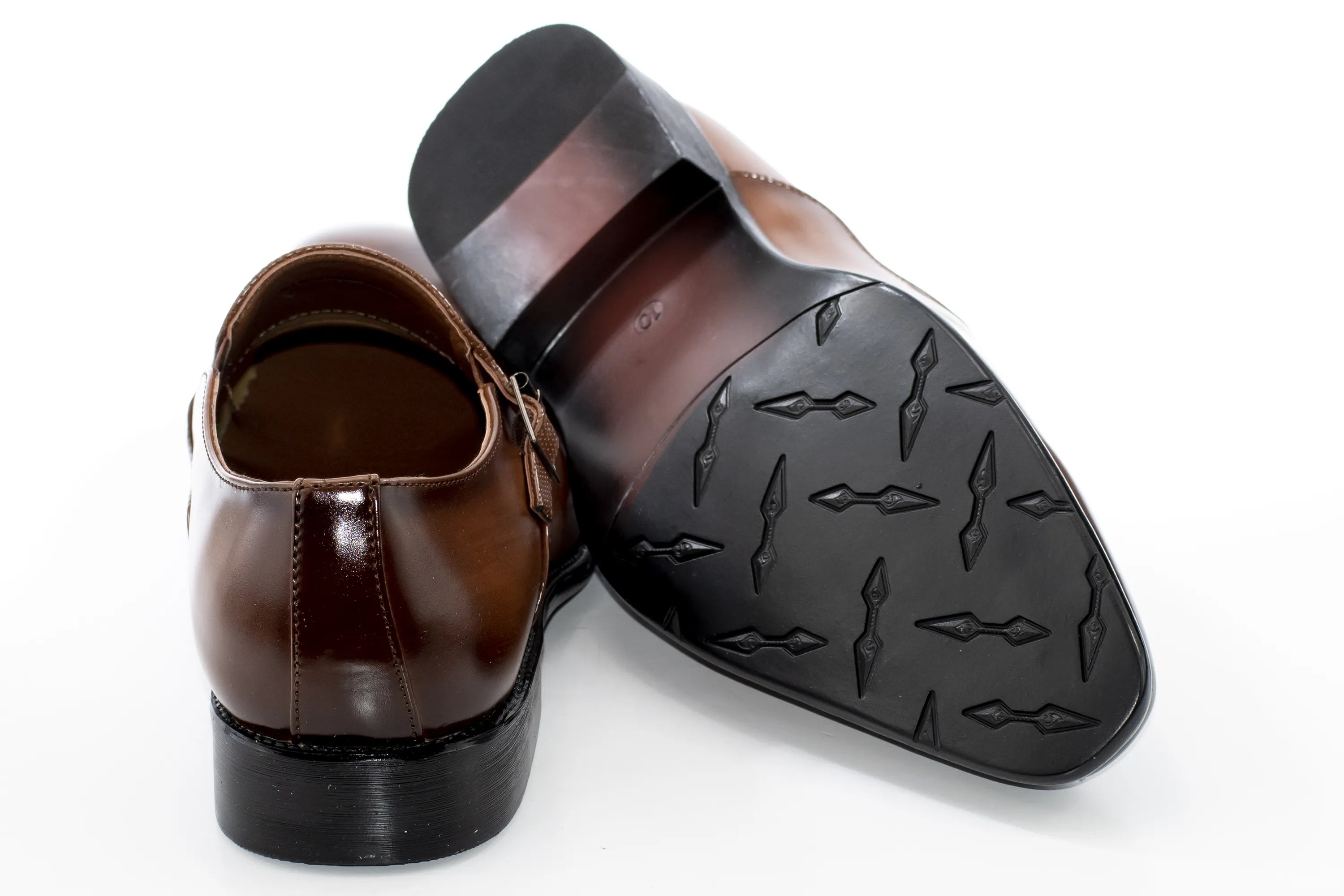 Brown Leather Elegance Monk Strap