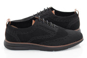 Men's Black And Brown Oxford Lace Dress Sneaker