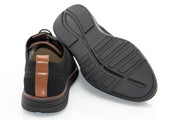 Men's Black And Brown Oxford Lace Dress Sneaker
