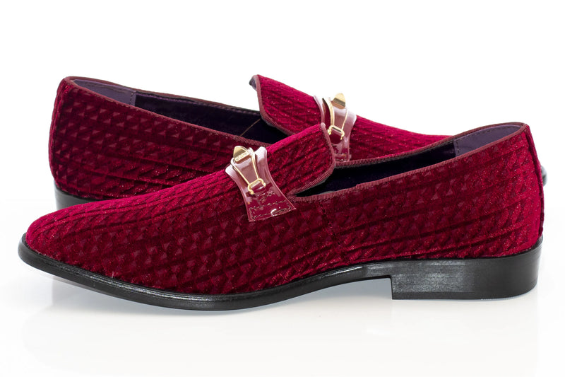 Men's Burgundy Bit-Loafer
