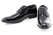 Men's Black Apron-Toe Derby Dress Shoe