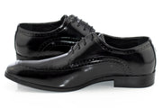 Men's Black Apron-Toe Derby Dress Shoe