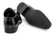 Men's Black Apron-Toe Derby Dress Shoe